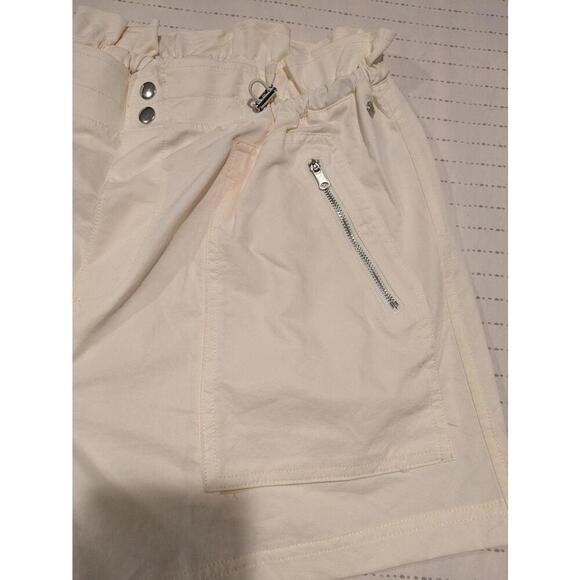 Calia Cream Casual Shorts with Functional Zipper Pockets Womens Large 32 Elastic - Picture 4 of 9